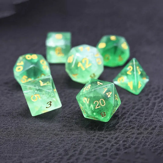 Gilded Forest Fantasy Tabletop RPG Dice Set