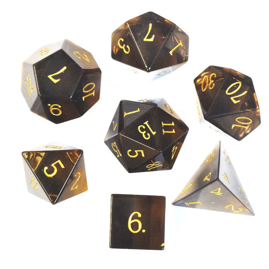 Imitation Tea Crystal Gemstone Dice Set
