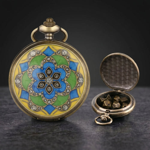Mandala Pocket Watch Dice Set