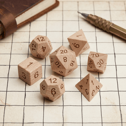 Beechwood - Wood Dice Set