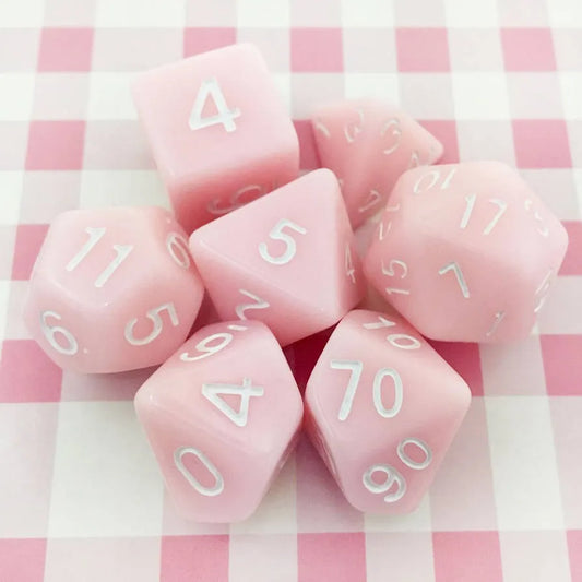 Pink Fantasy Tabletop RPG Dice Set