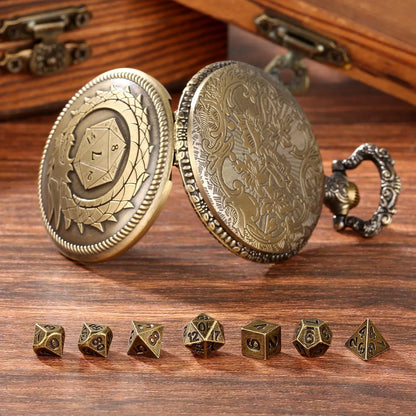 Ouroboros Dragon Pocket Watch Dice Set