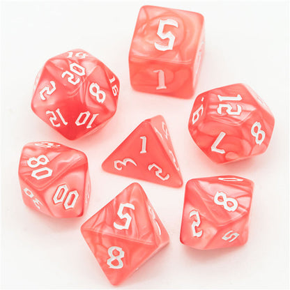 Red Macaron Dice Set