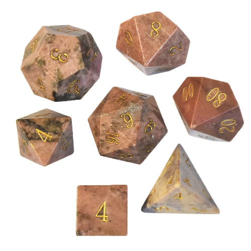 Ruby Gemstone Dice Set