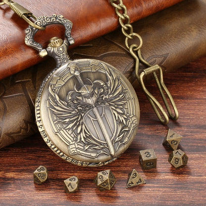 Sword with Shield Pocket Watch Dice Set