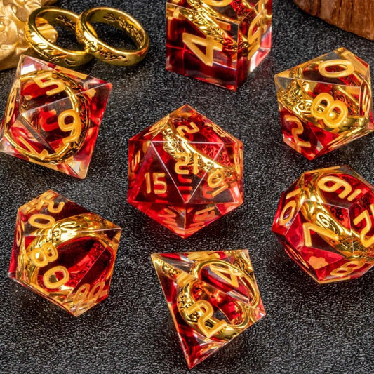 Fantasy Tabletop RPG The Rings Dice Set for Board Games