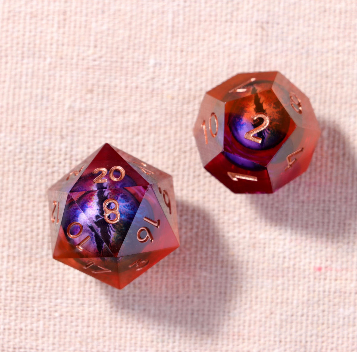 Red Dragon Eye Dice Set