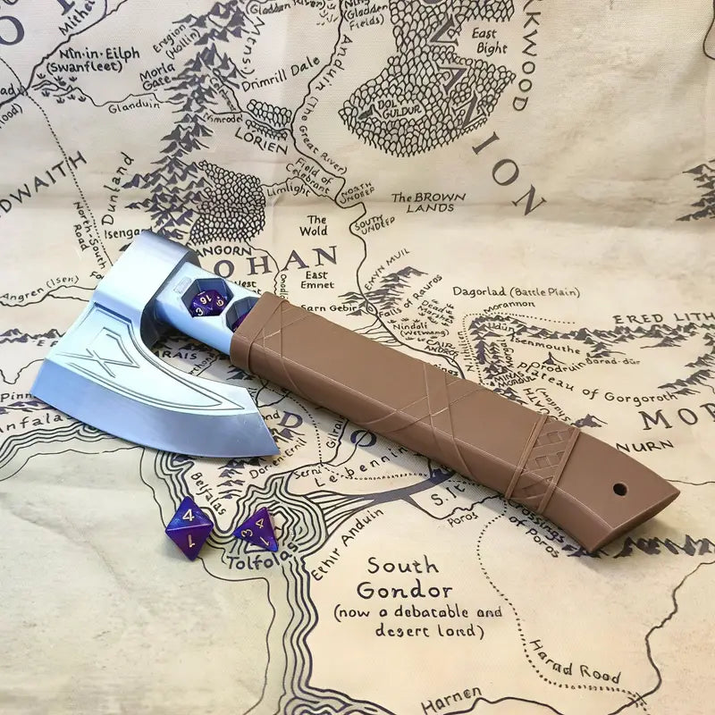 Dwarf Mithril Battle Axe Dice Holder + Give away a Mystery Dice Set (Random Color)
