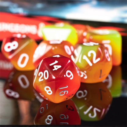 Fireball Blast Fantasy Tabletop RPG Dice Set