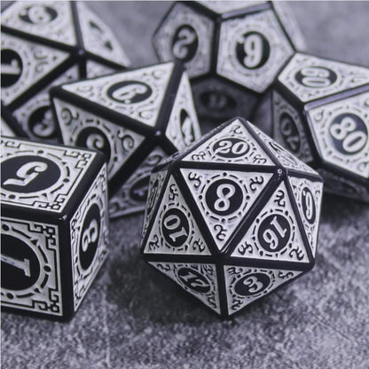Dragonrune White Flame Dice Set
