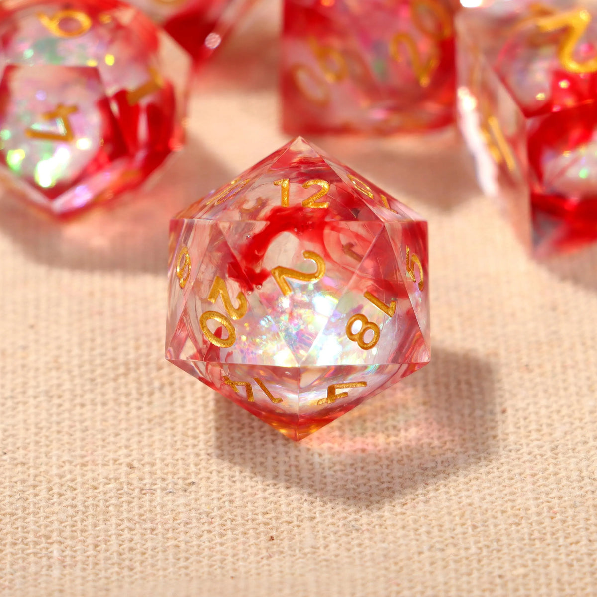 Blush Stardust Liquid Core Dice Set