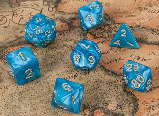 Lake Blue Dice Set