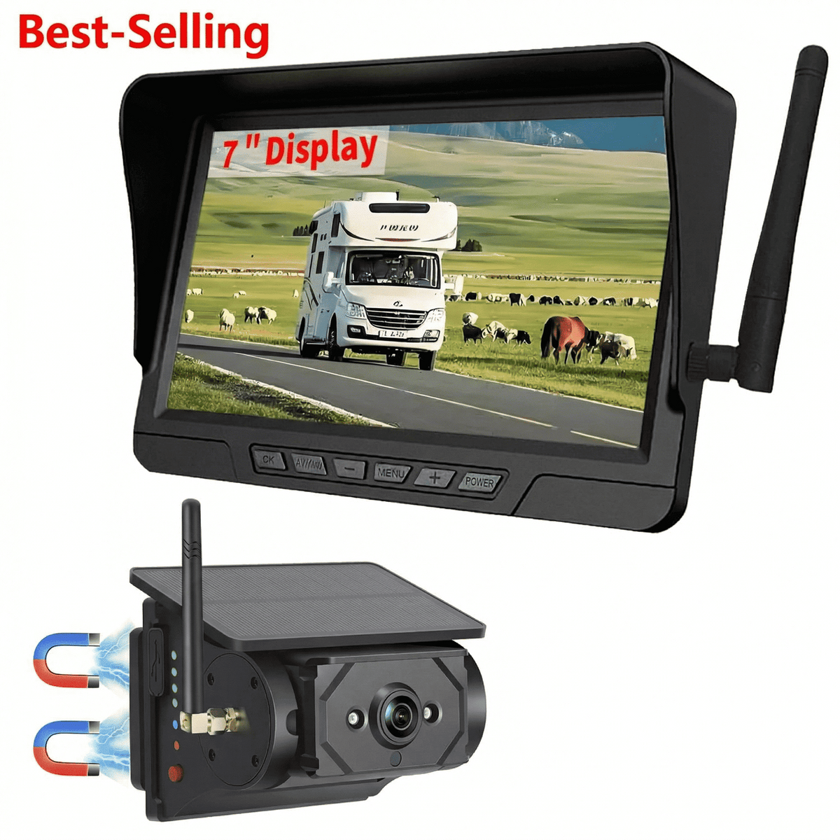Zenilom Magnetic Solar Wireless Backup Camera