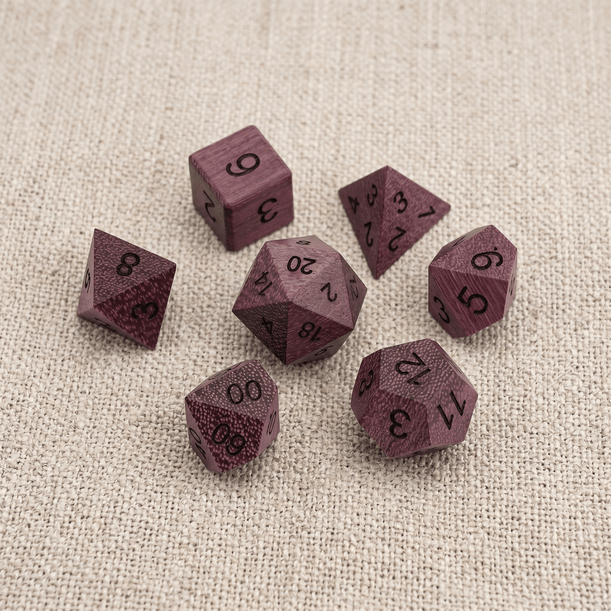 Violet - Wood Dice Set