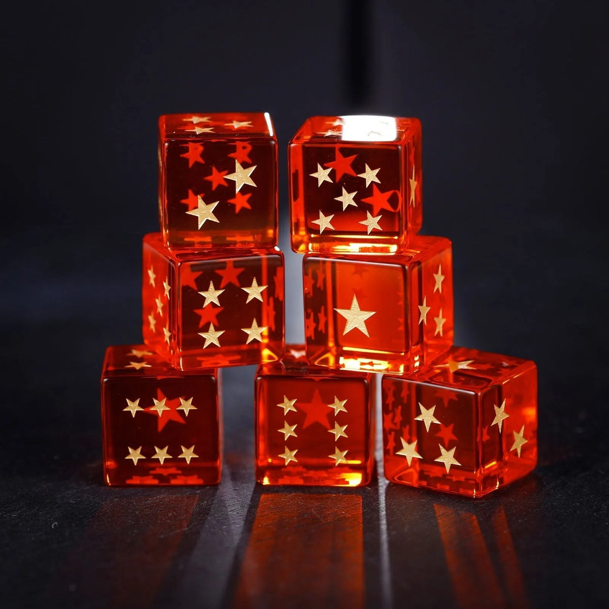 Dragon Star Dice - Fantasy Tabletop RPG Dice D6 Inspired By Dragon Ball - Pack of 3
