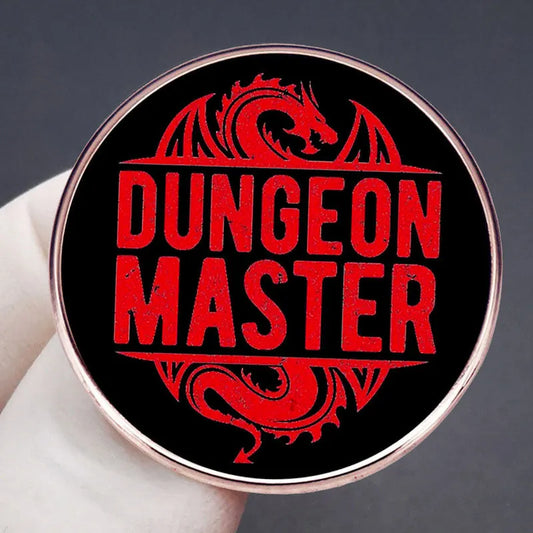 Dungeon Master Brooch Fantasy Tabletop RPG Classic Game Pin