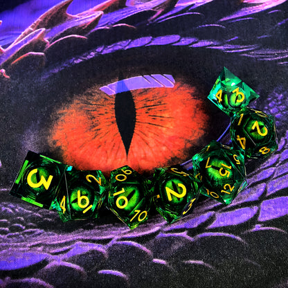 Dragon Eye Fantasy Tabletop RPG Sharp Resin Liquid Dice
