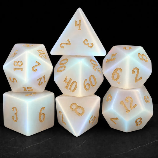 Moonlit Opal - Gemstone Dice Set