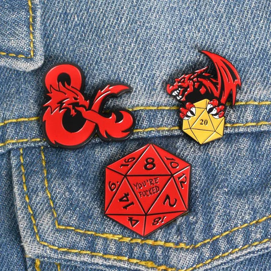 Dice Enamel Pin