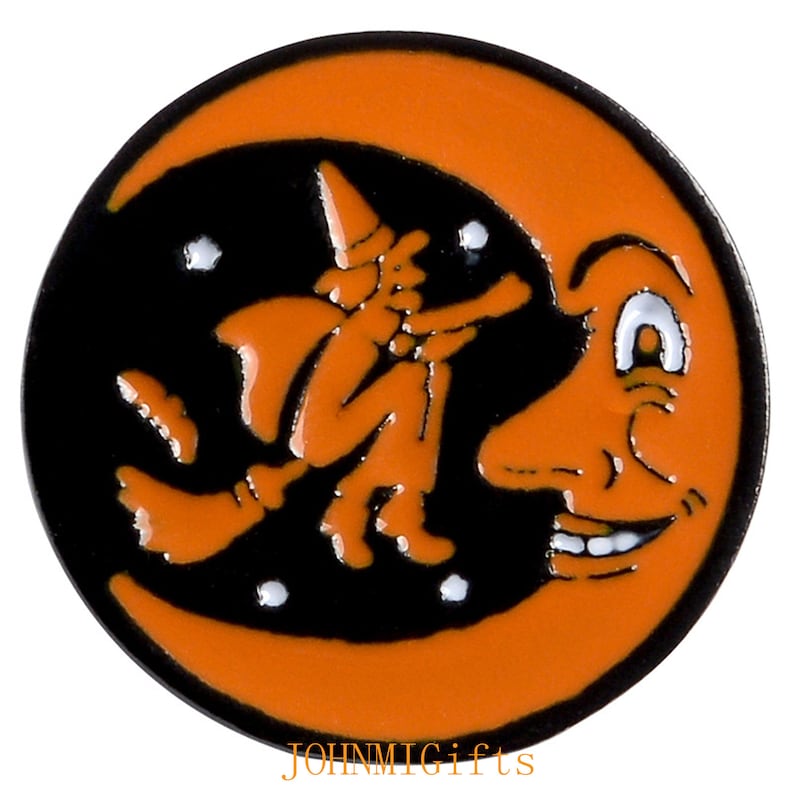Pumpkin Ghost witch pin