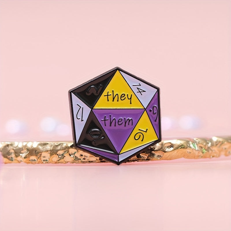 Fantasy Tabletop RPG Binary Pride Pin