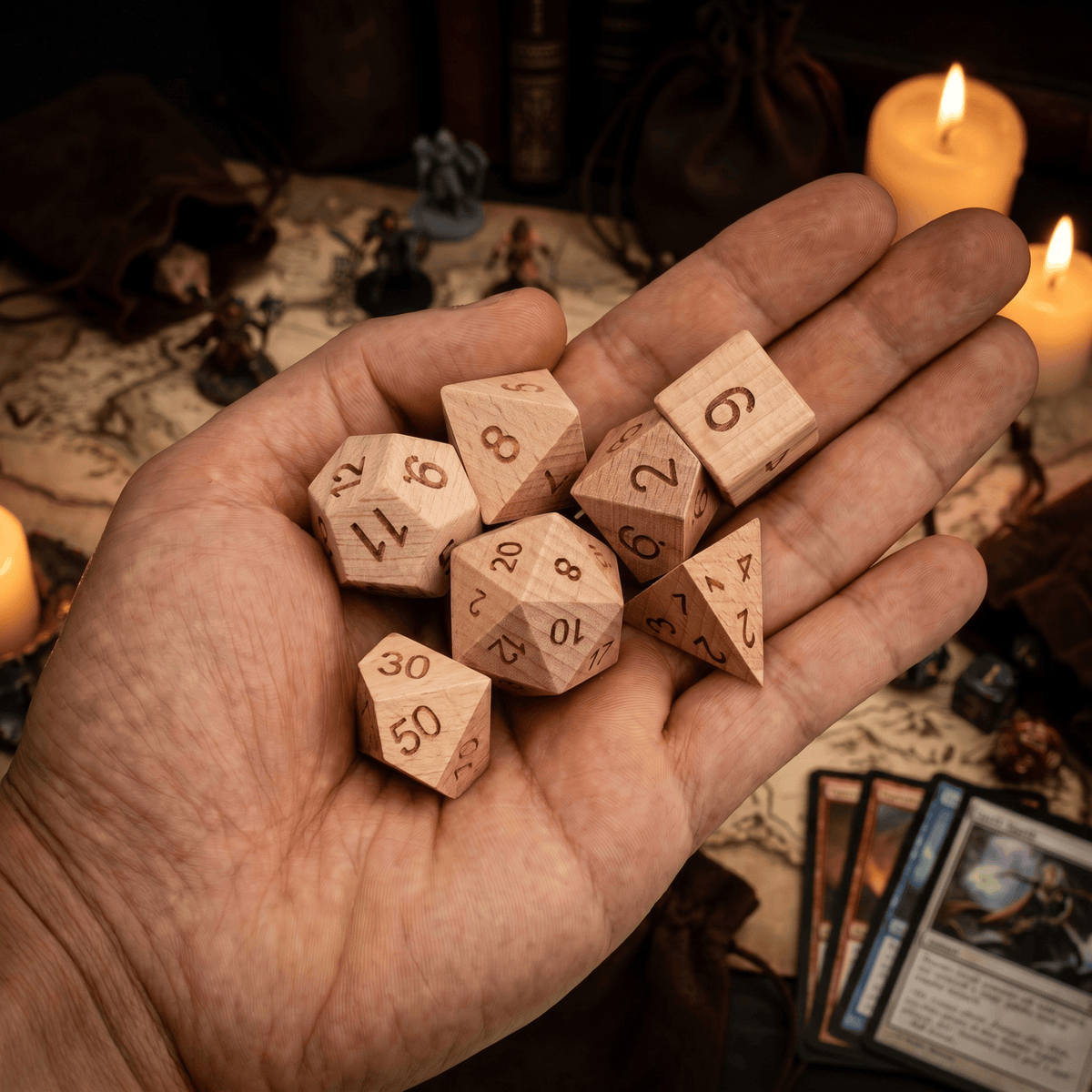 Beechwood - Wood Dice Set