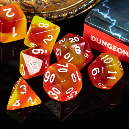 Fireball Blast Fantasy Tabletop RPG Dice Set