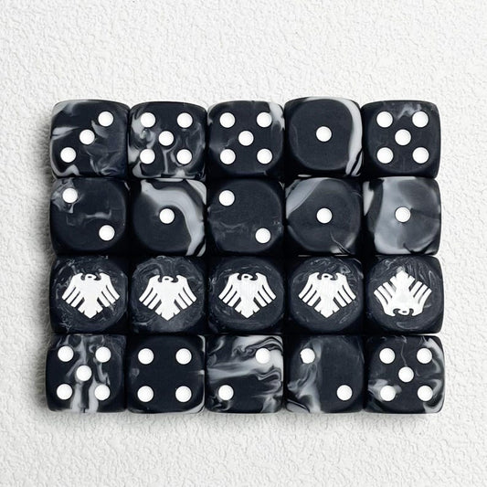 Black White Resin Dice