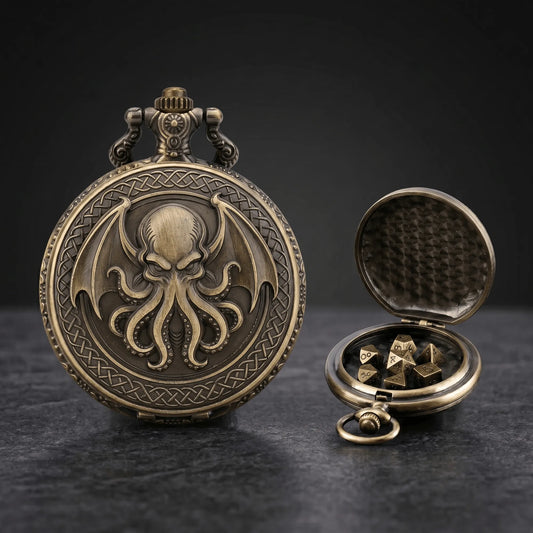 Cthulhu Pocket Watch Dice Set
