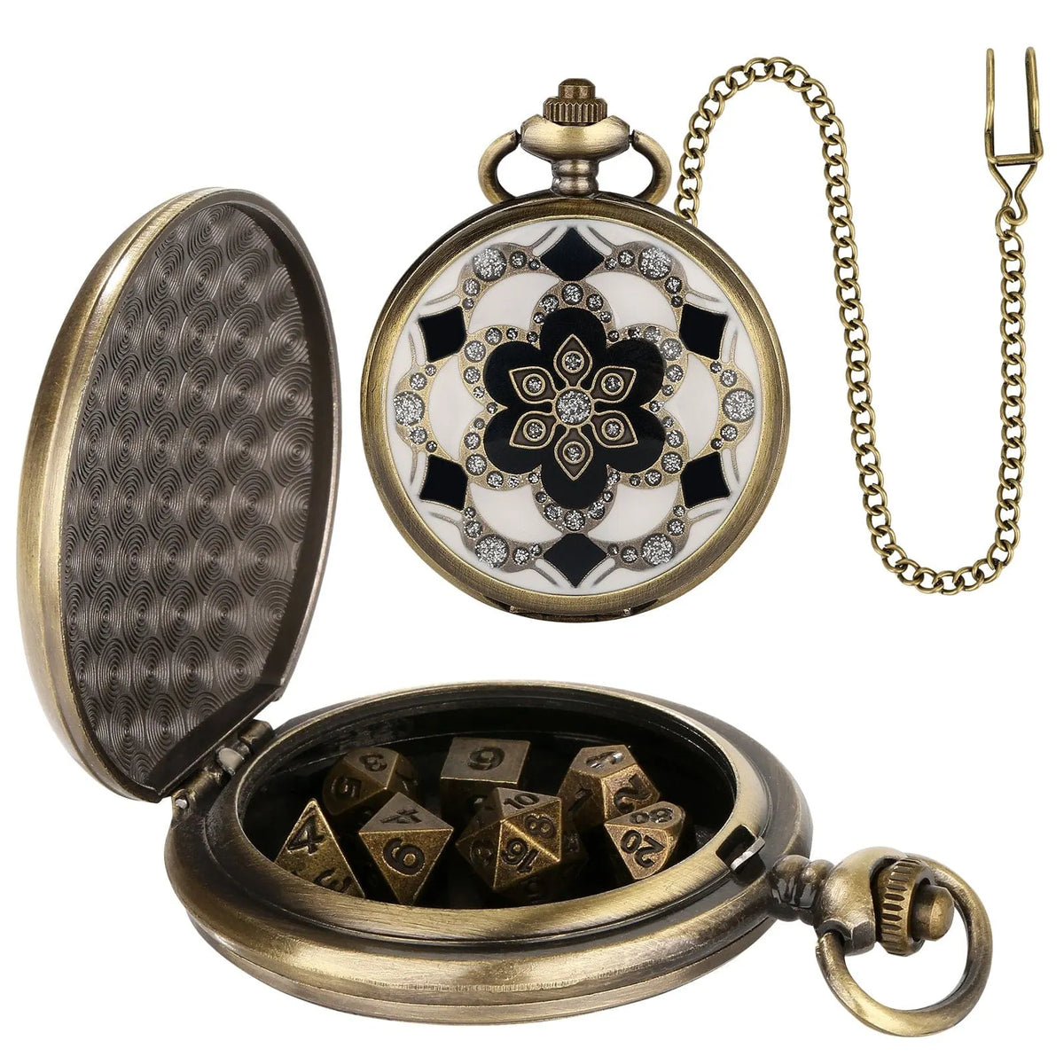 Mandala Pocket Watch Dice Set