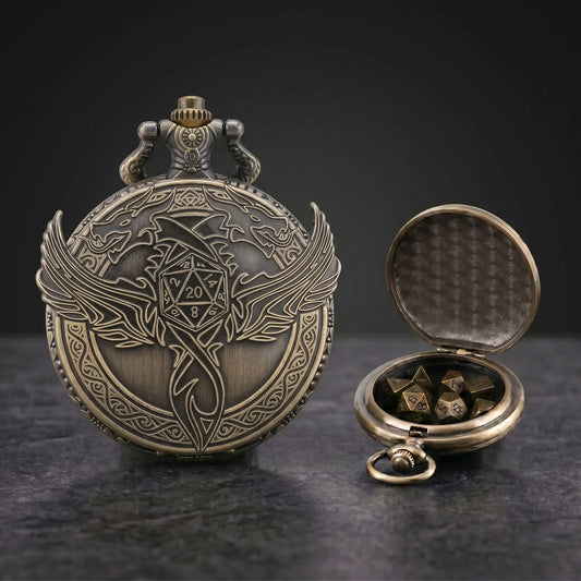 Dragon Wing Pocket Watch Dice Set