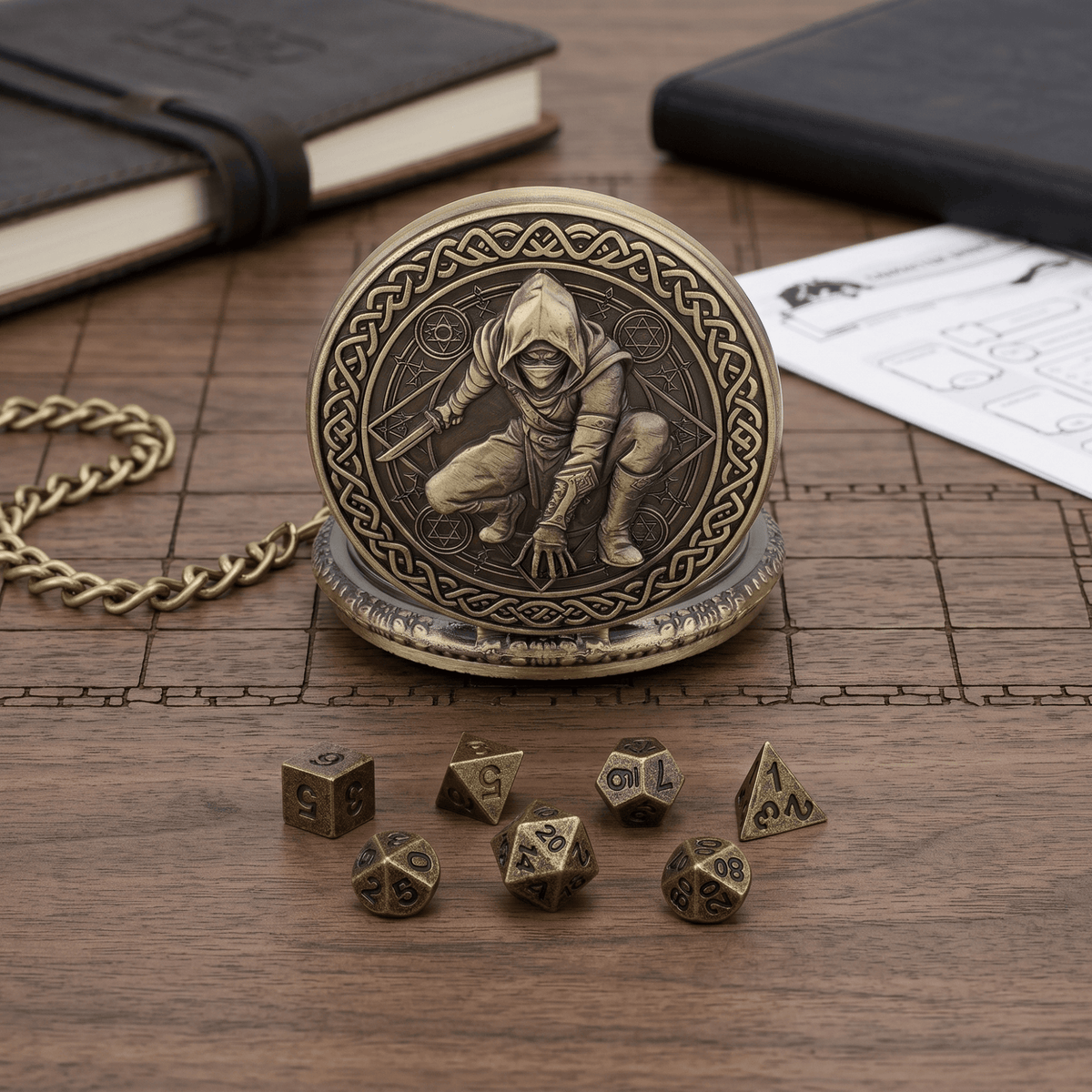 Rogue Pocket Watch Dice Set
