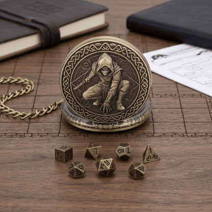 Rogue Pocket Watch Dice Set