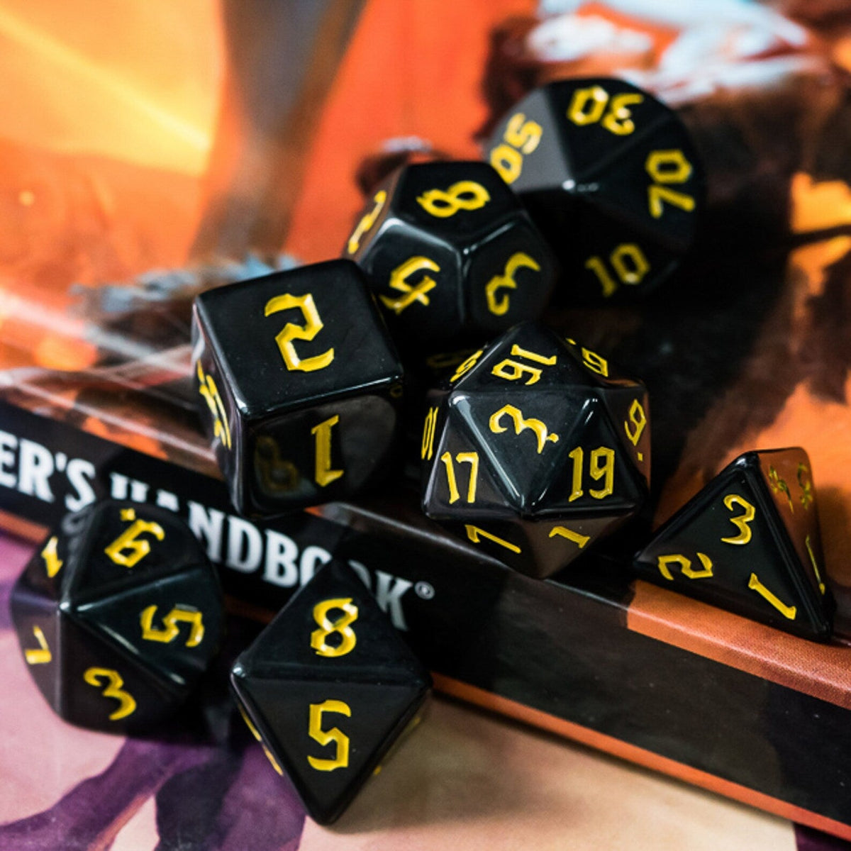 Black & Yellow Gothic Script