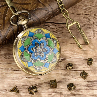 Mandala Pocket Watch Dice Set