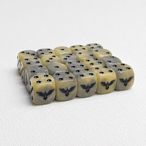Bone White Sci Fi Resin Dice