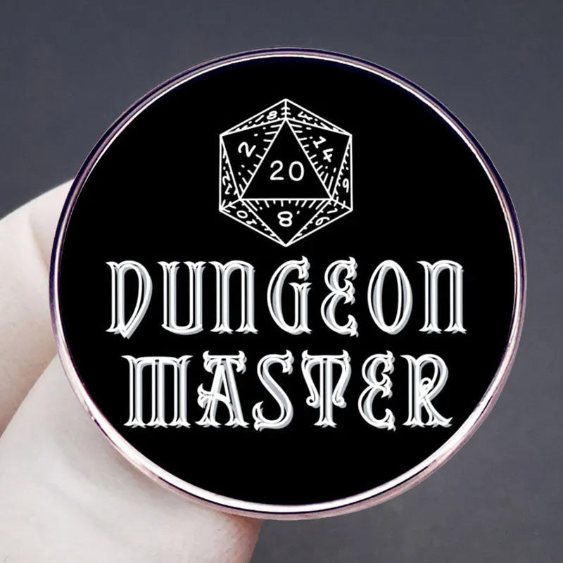 Dungeon Master Fantasy Tabletop RPG Dice Game Pin