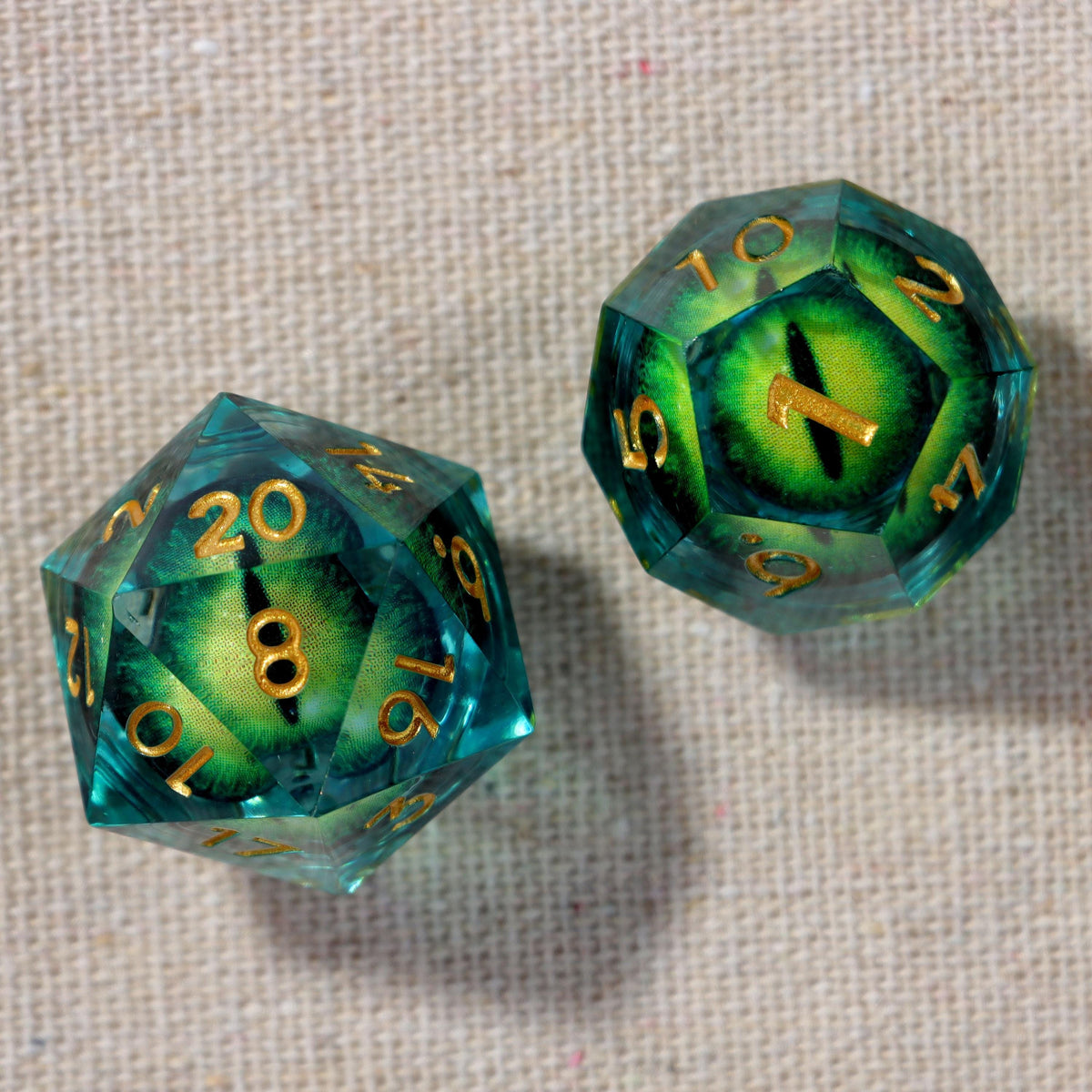 Teal Green D&D Dice Set