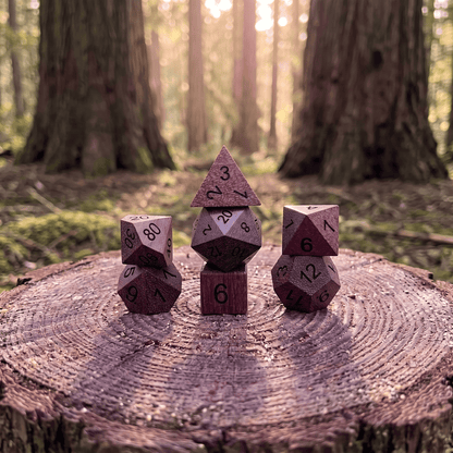 Violet - Wood Dice Set