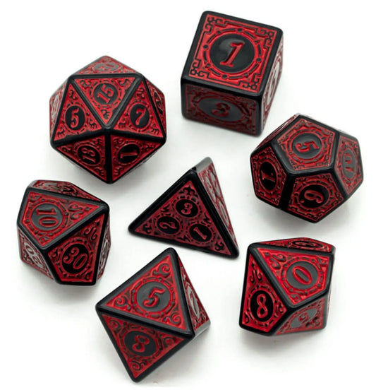 Antique Red Fantasy Tabletop RPG Dice Sets