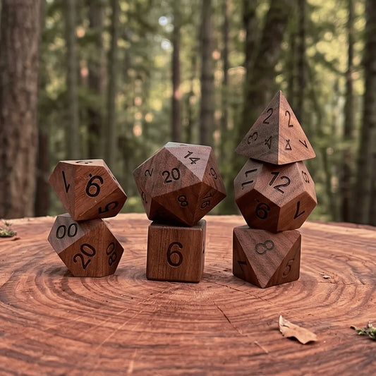 Handmade Wood Dice Set