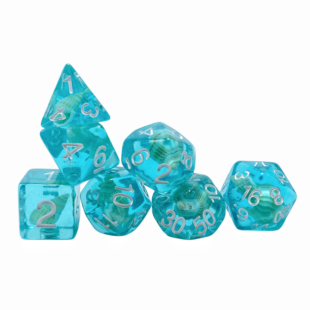 Blue Sea Snail Dice Set (Give away a random dice)
