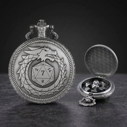Ouroboros Dragon Pocket Watch Dice Set
